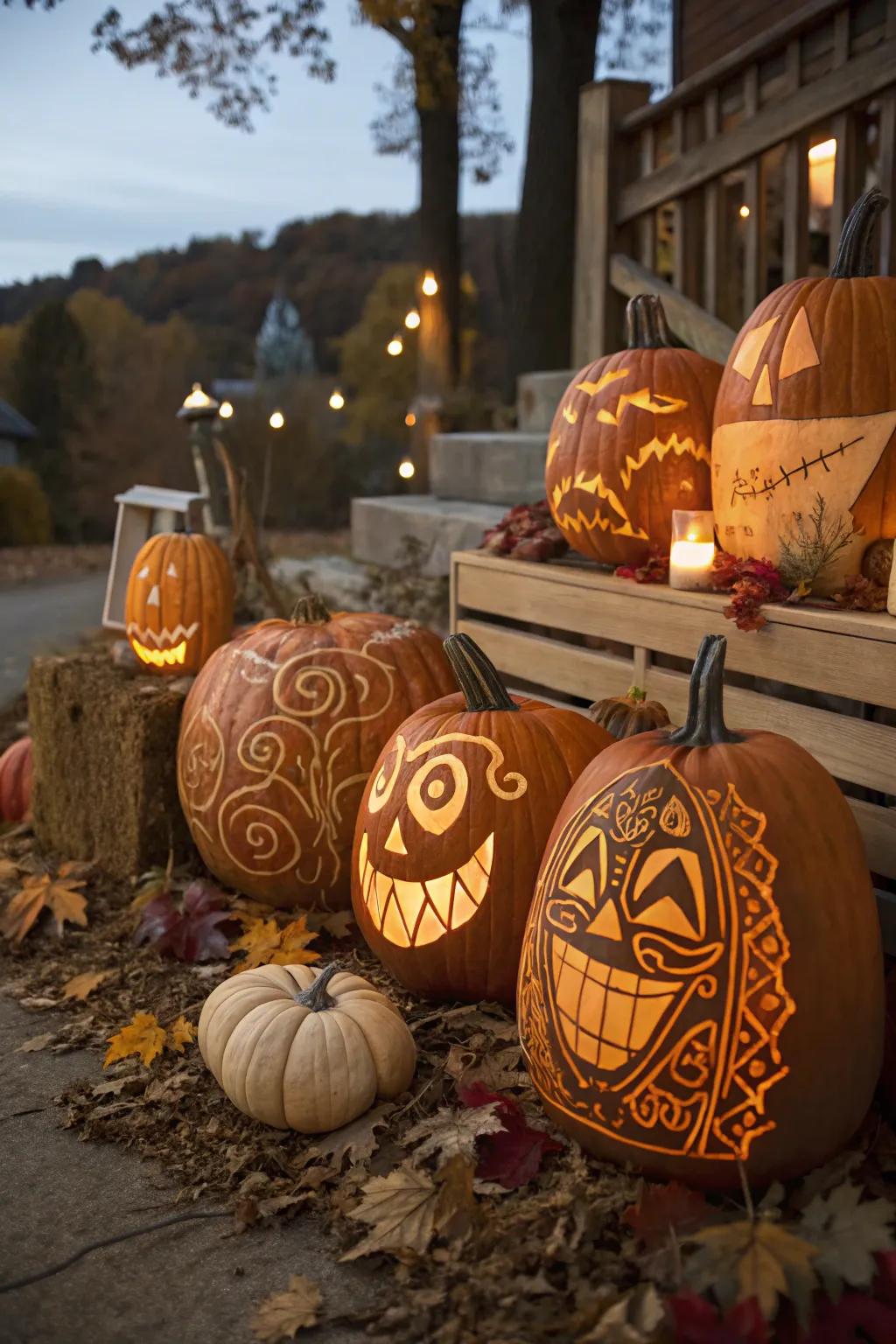 Inventive cut gourds from an entertaining face-off.