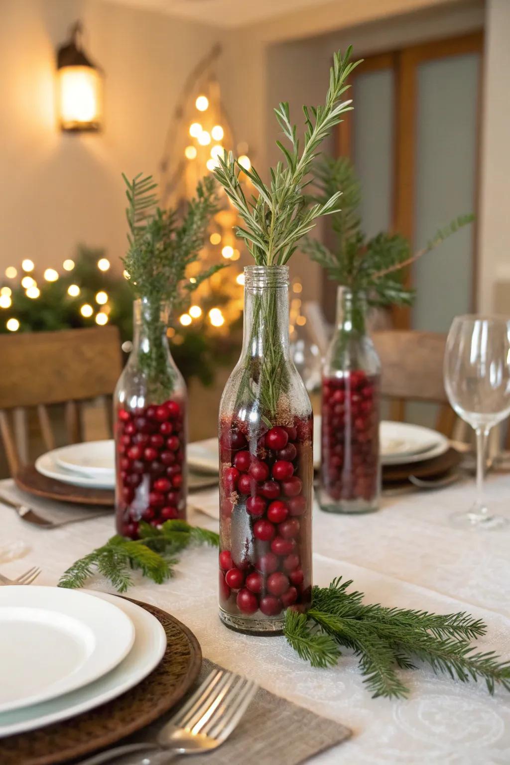 A DIY centerpiece contributes a customized and unique element to your table.