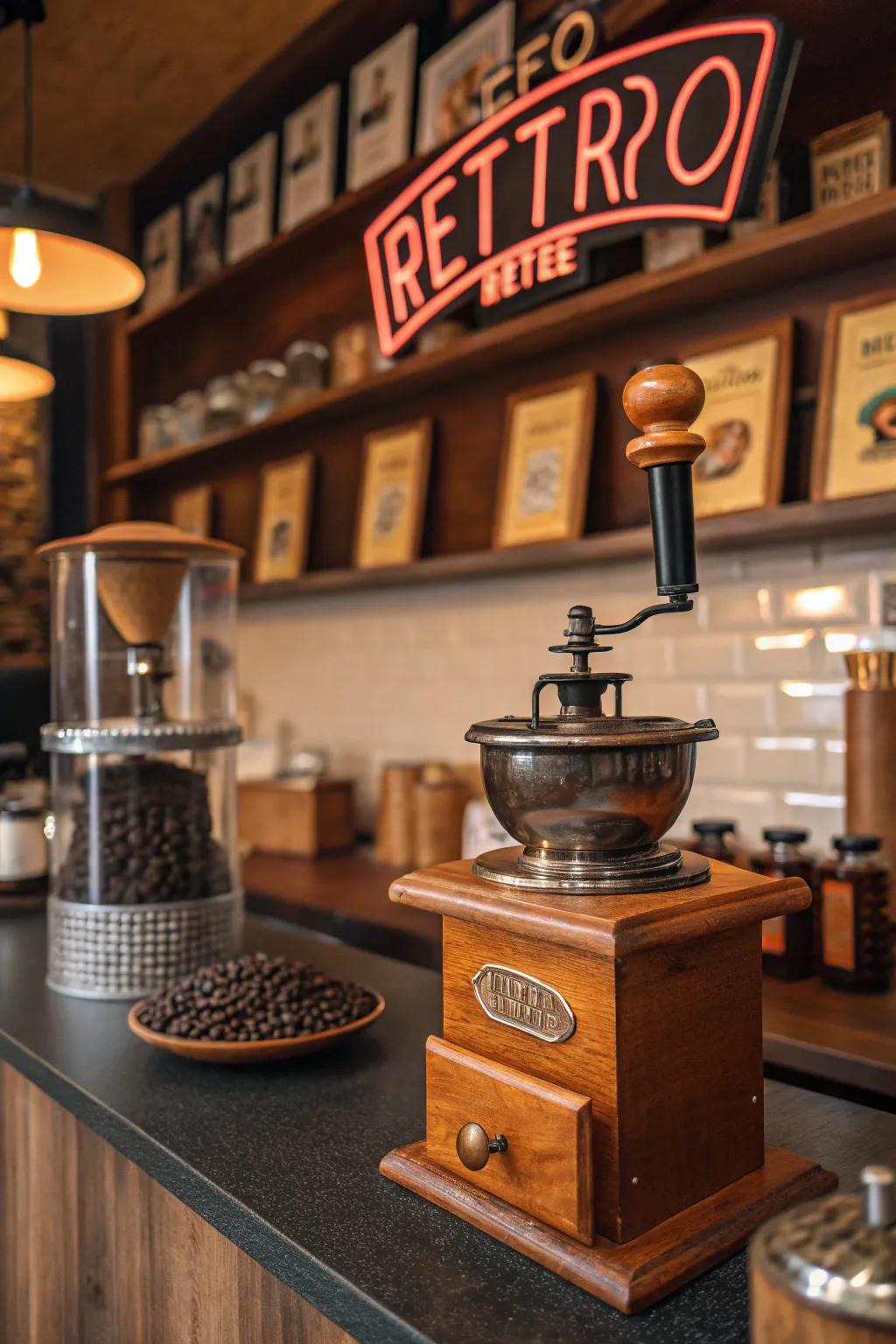Vintage touches create a nostalgic and personal ambiance.