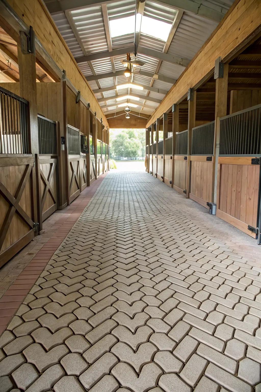 Interlocking pavers deliver a tough and easily maintainable flooring remedy.