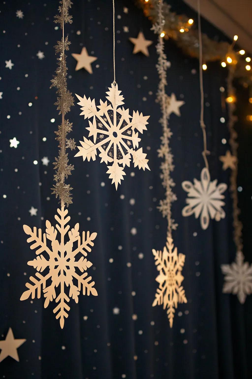 Starry night snowflakes for those who love the cosmos.