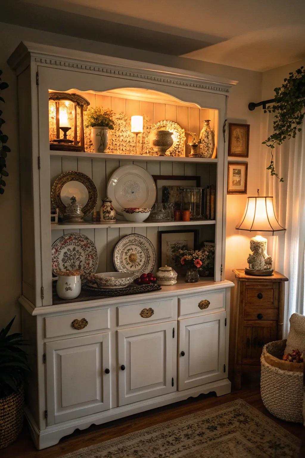 A seamless mix of vintage and modern on this stylish cabinet.