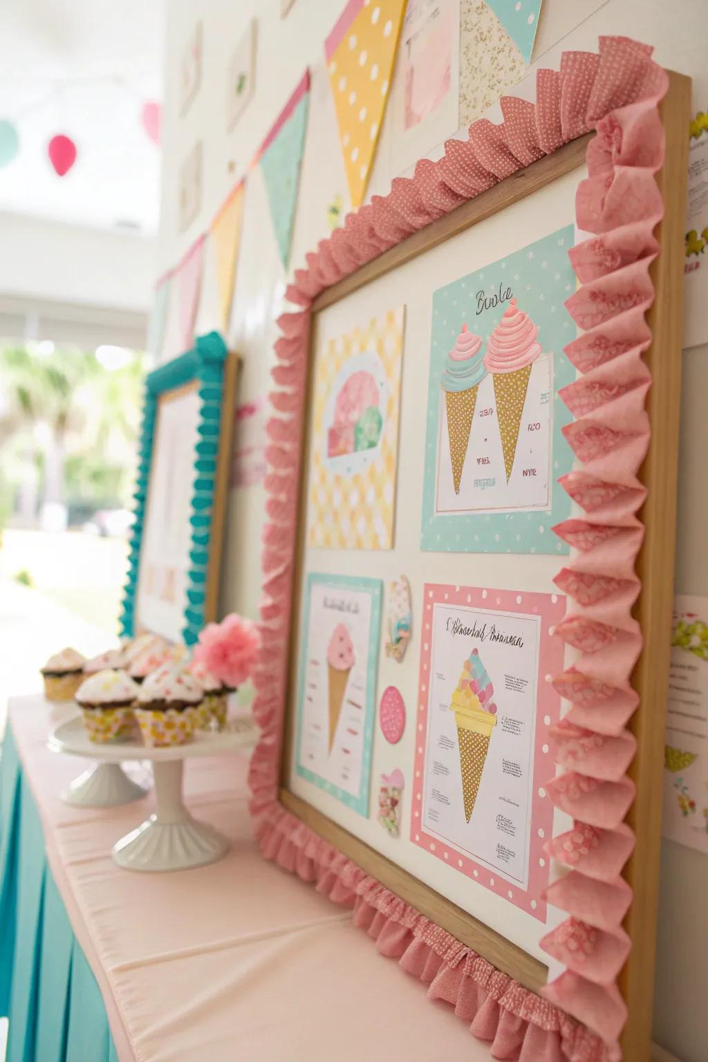 Introduce a homemade touch with handcraft gathered edges.