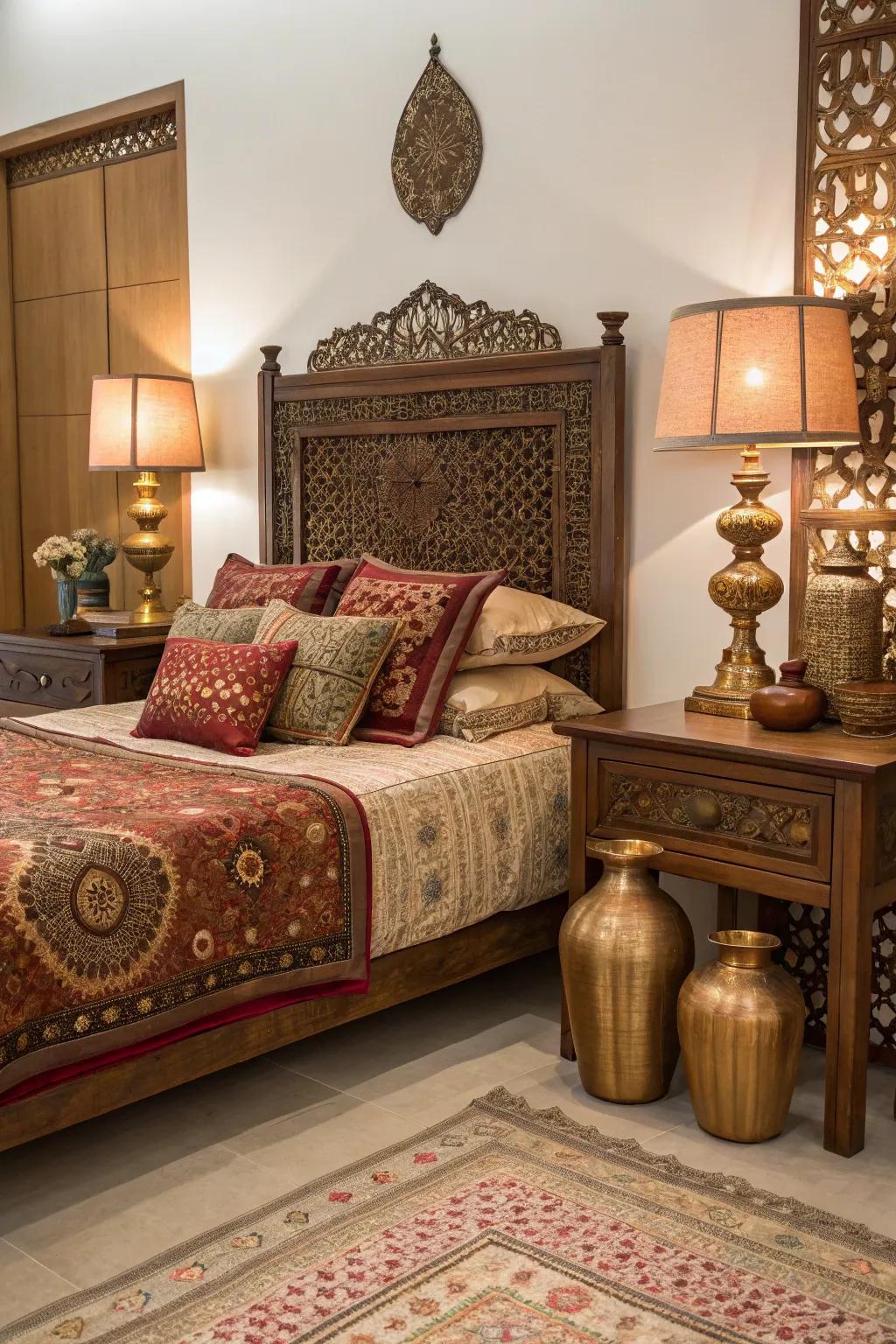 Metallic accents add elegance and shimmer.