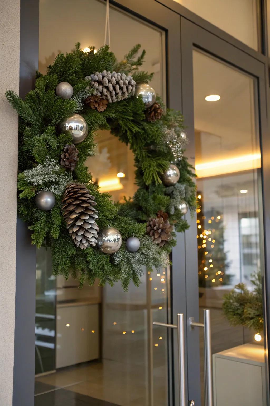 Metallic embellishments inject a stylish and contemporary flair into seasonal garlands.