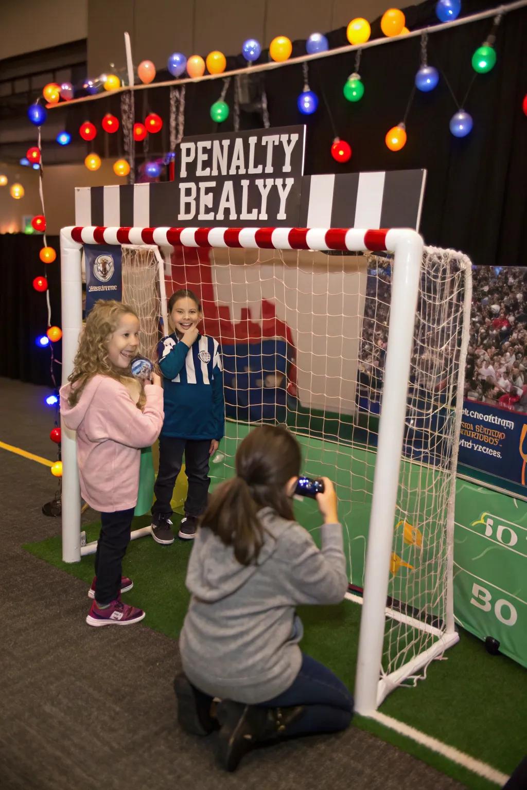 A detention area picture booth capturing fun memories.