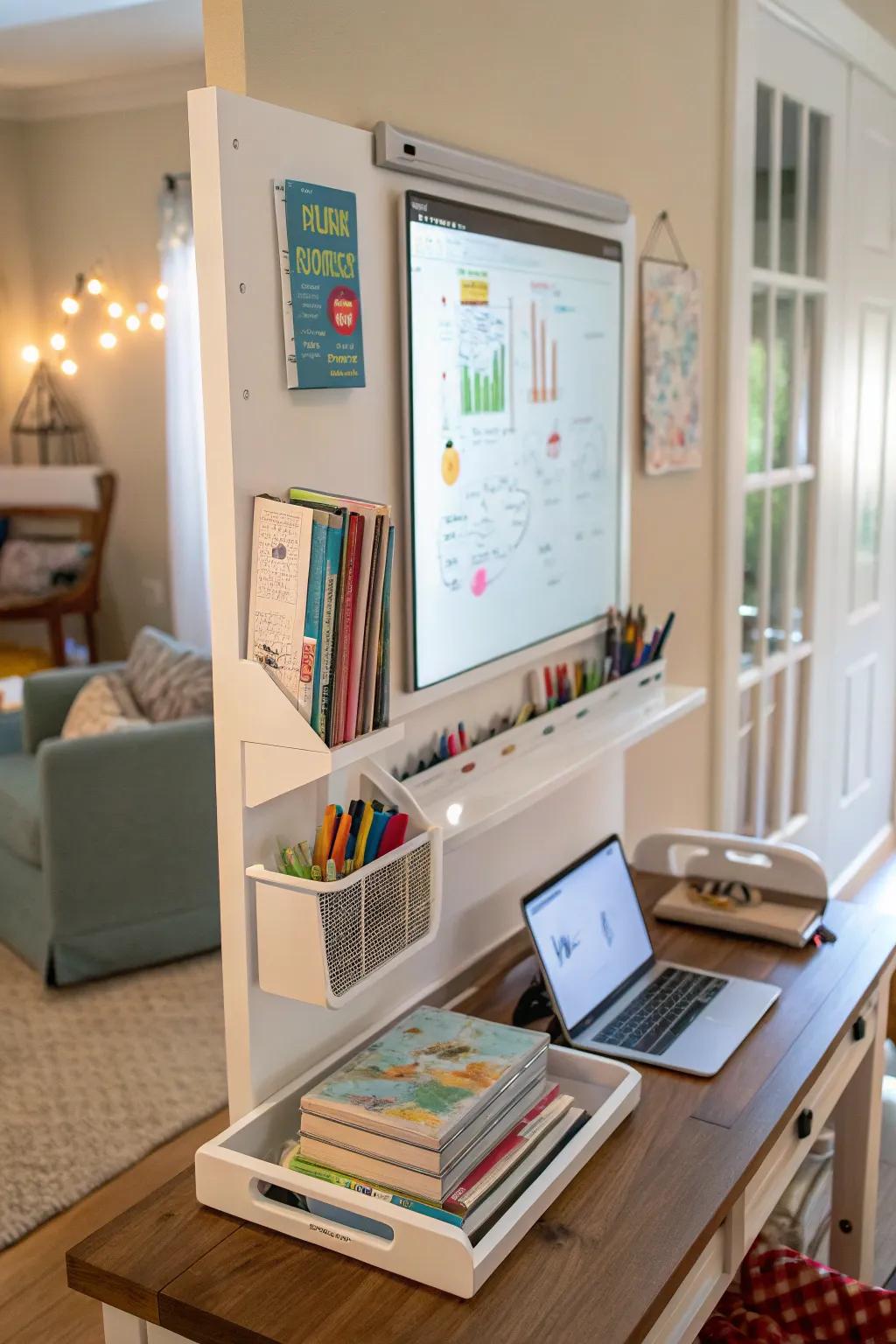 A whiteboard wall designed for endless creativity and learning.