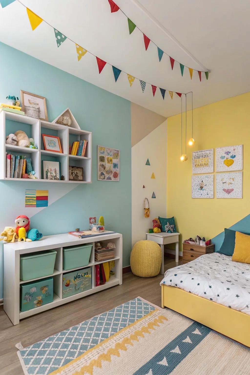 Dual-tone walls make visual intrigue and dimension.