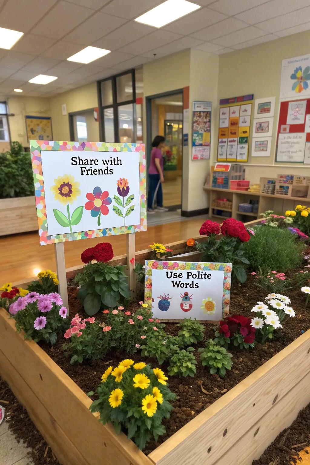 Grow a garden of kindness with this manners-themed board.