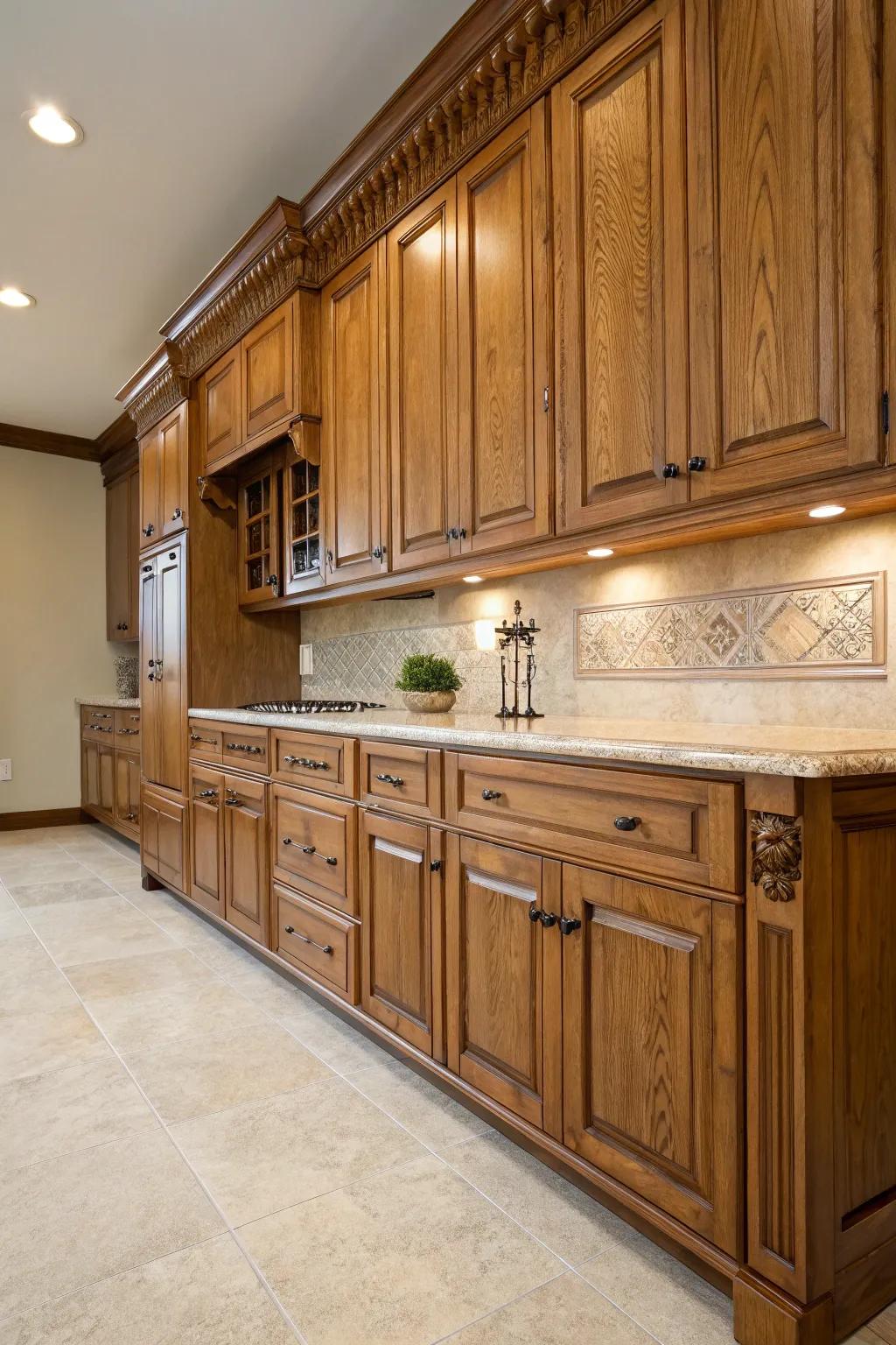 Polish finishes elevate the timber's natural splendor, delivering eternal appeal.