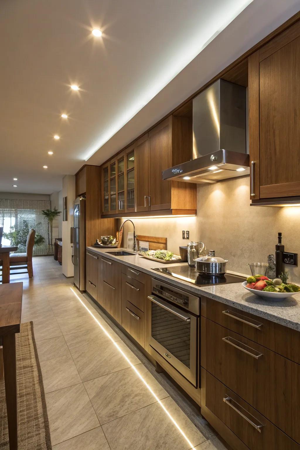 Under-cabinet lighting improves both form and function.