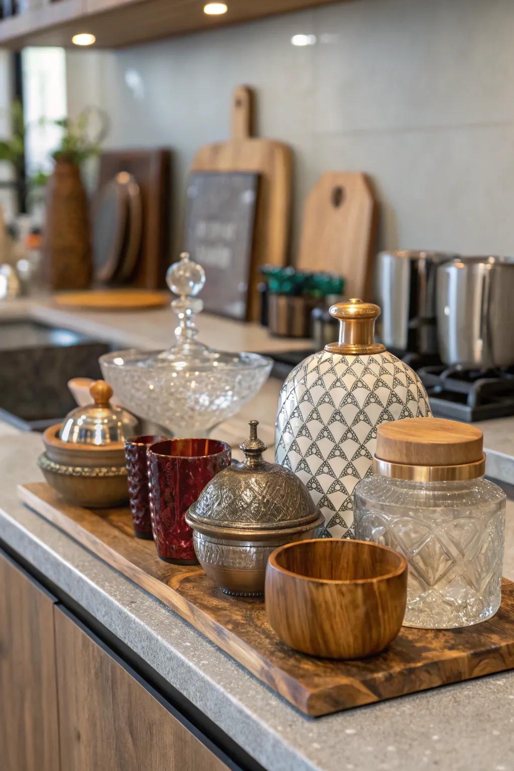 Depth and visual appeal comes from mixing textures.