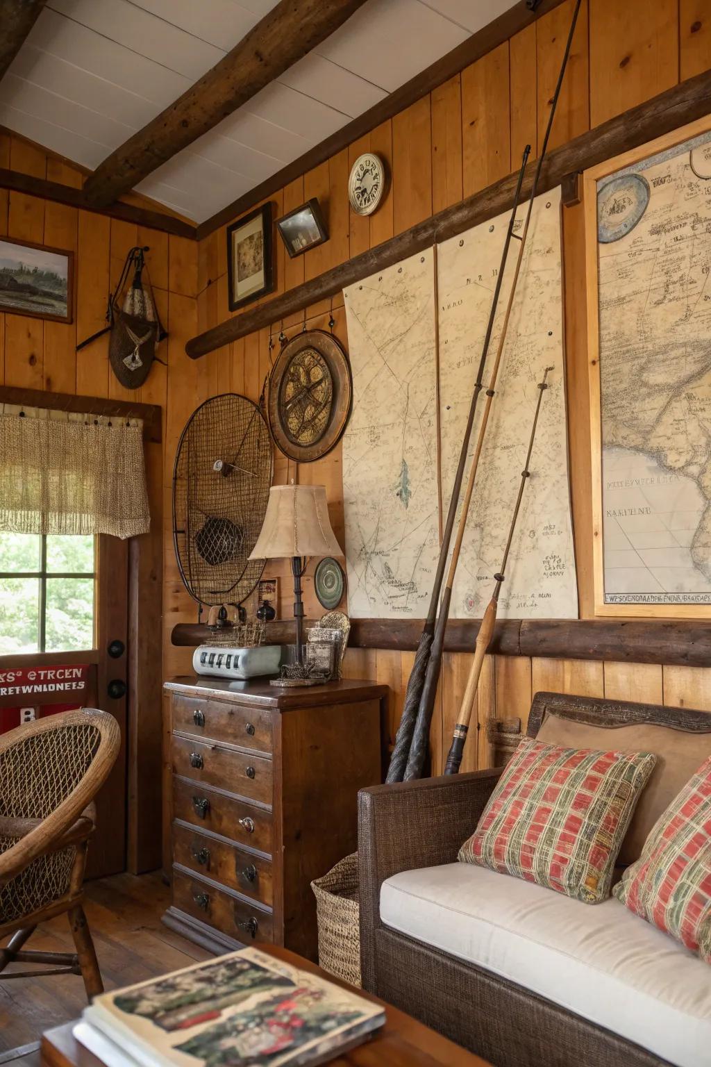 Vintage finds contribute nostalgia and character.