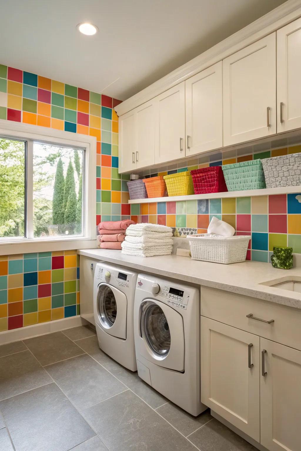 A vibrant back panel adds a splash of color and personality.