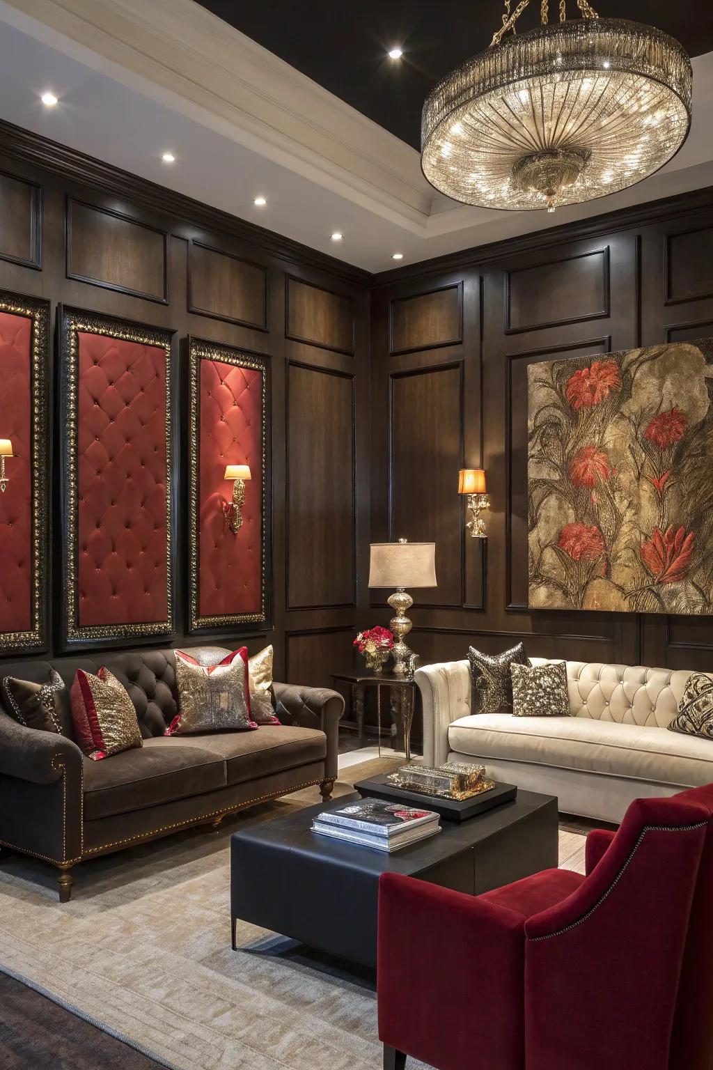 Thick panels make a strong, impactful statement within your living area.