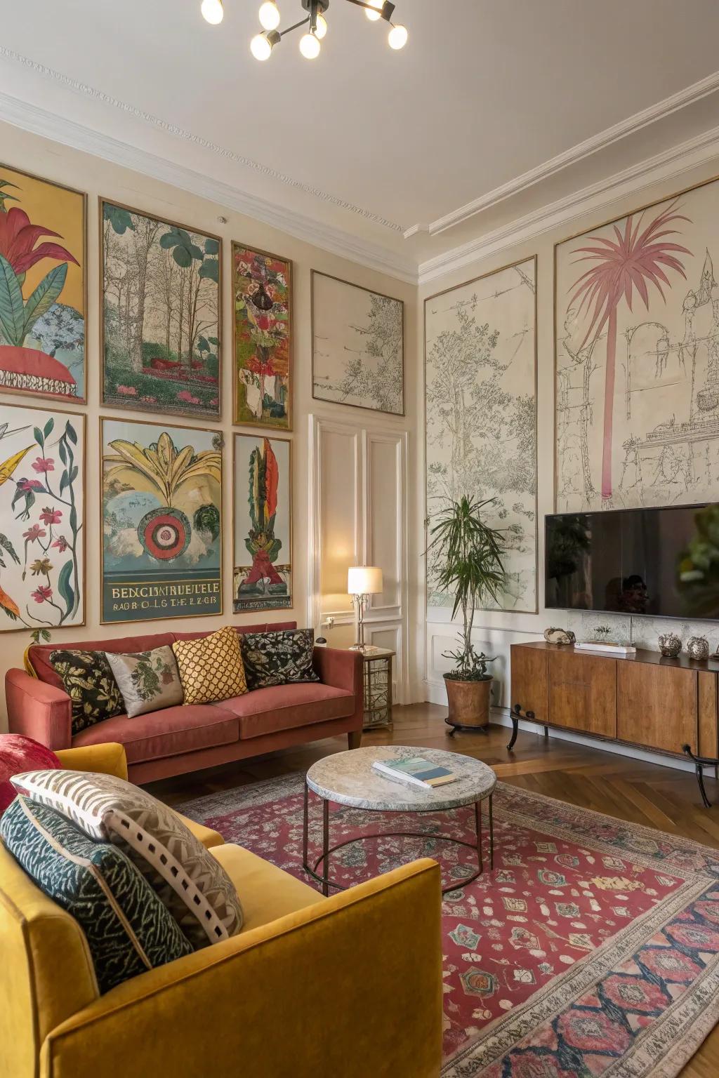 Mural panels turn your wall into a canvas.