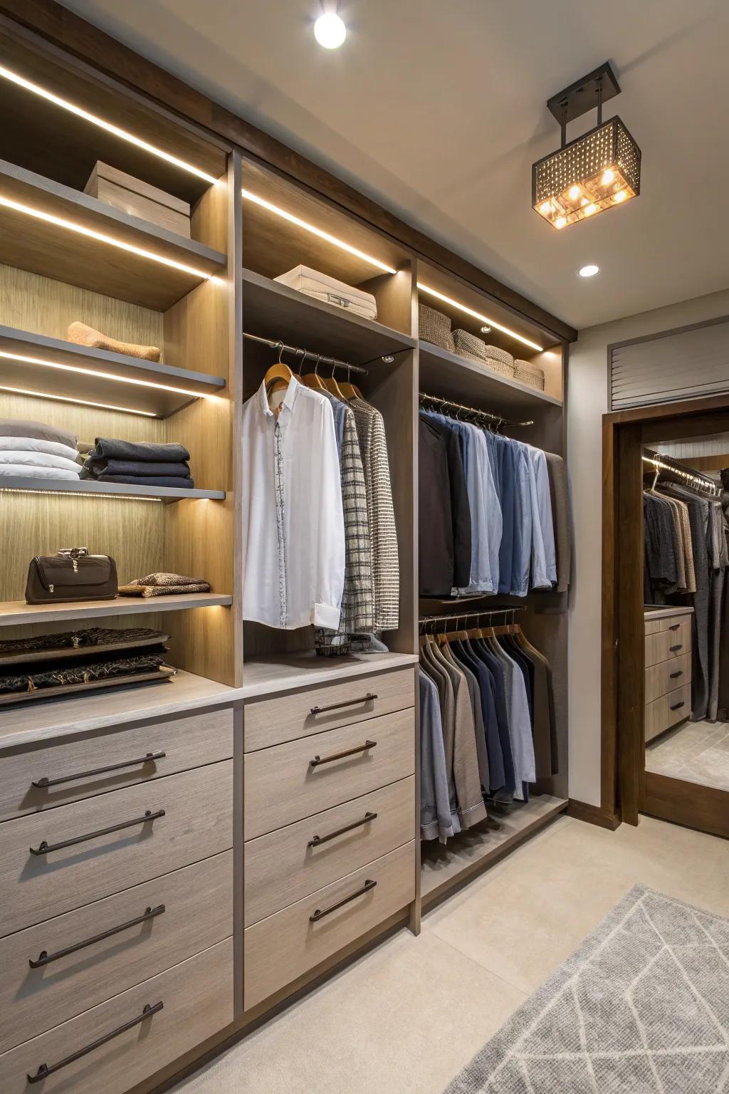 Valet fixtures add convenience to your routine.