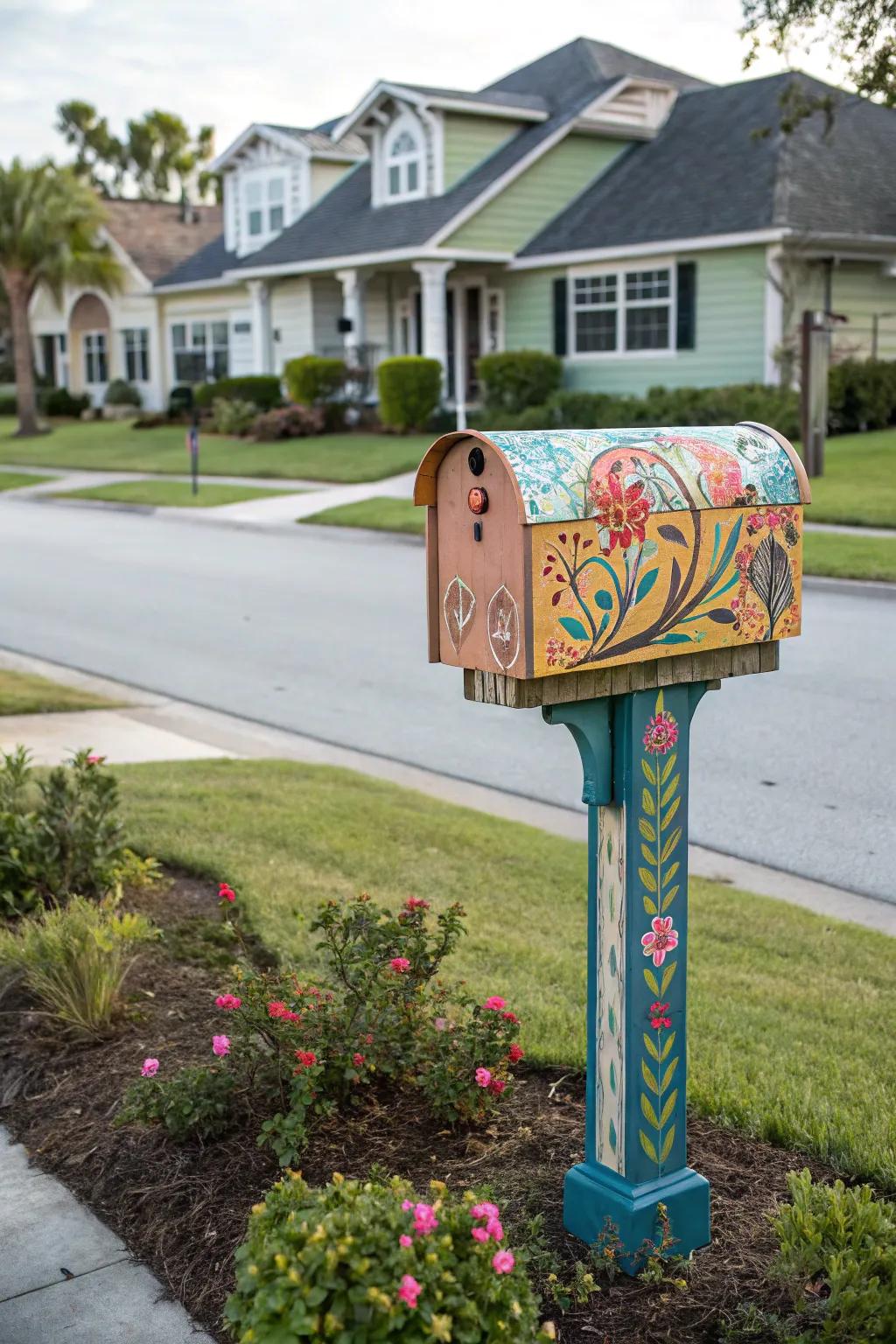 Transform your mailbox into a work of art through creative design.