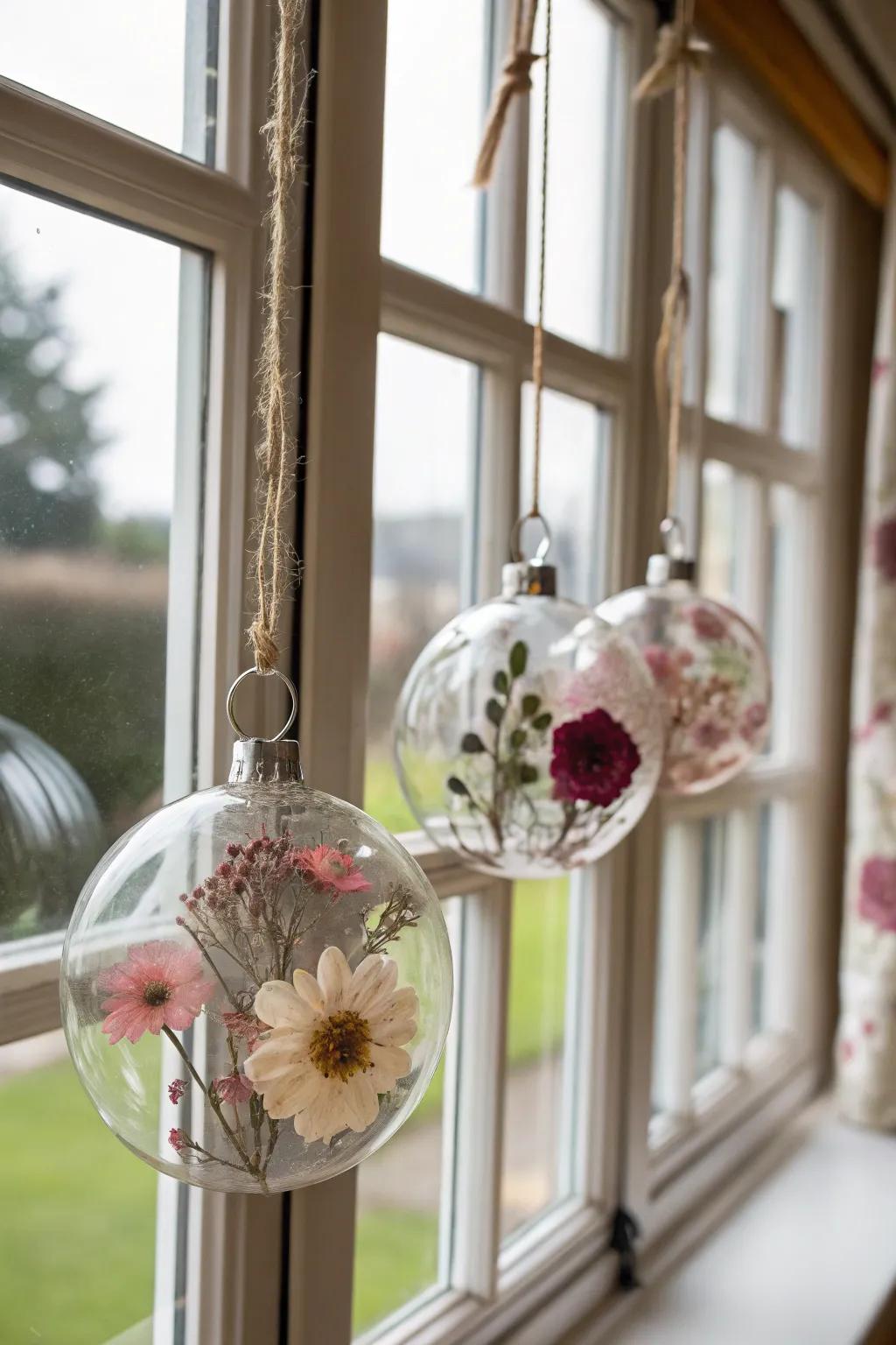 Resin decorations are a unique way to enjoy sealed blooms.