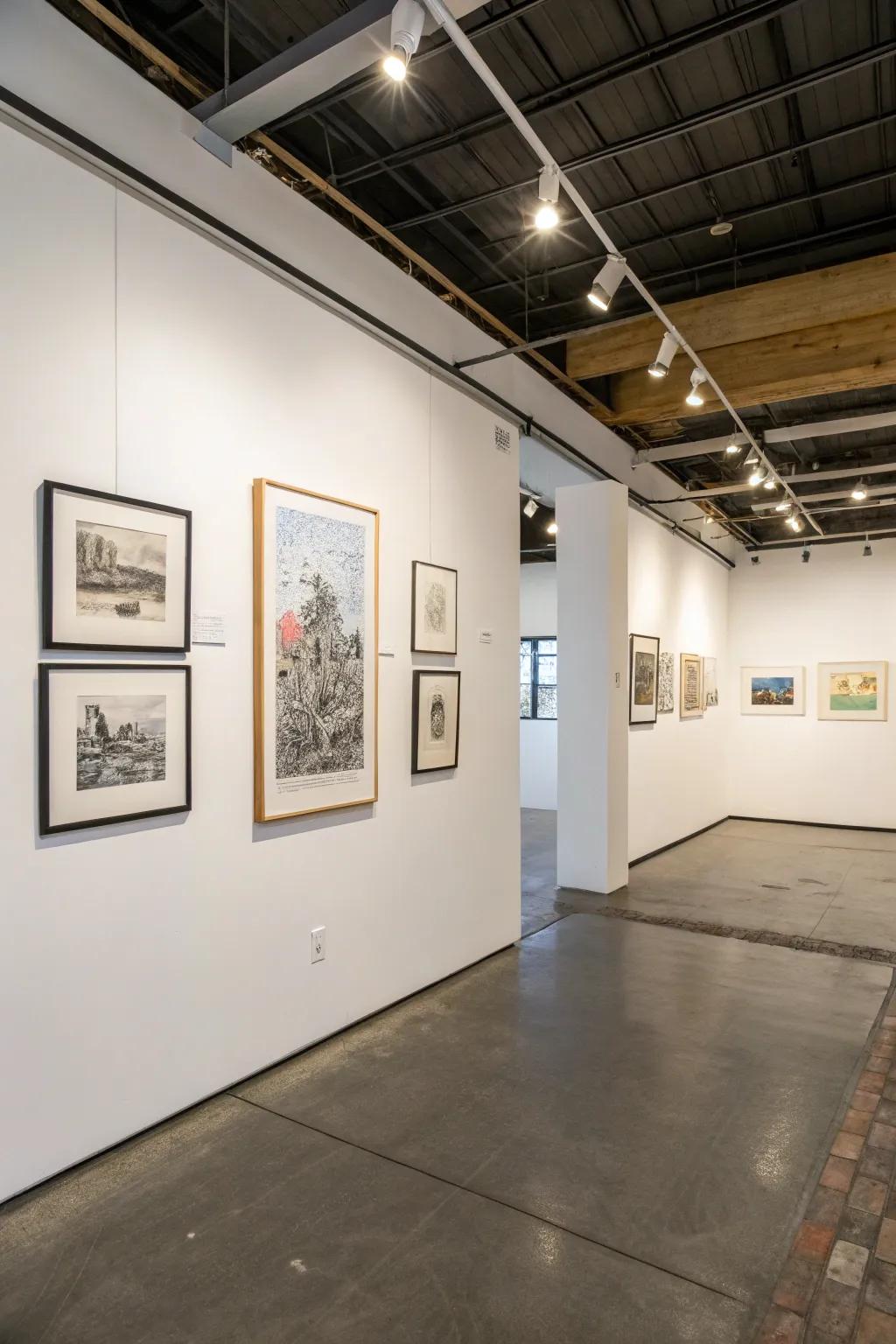 Empty space enhances the focus on each decor element.