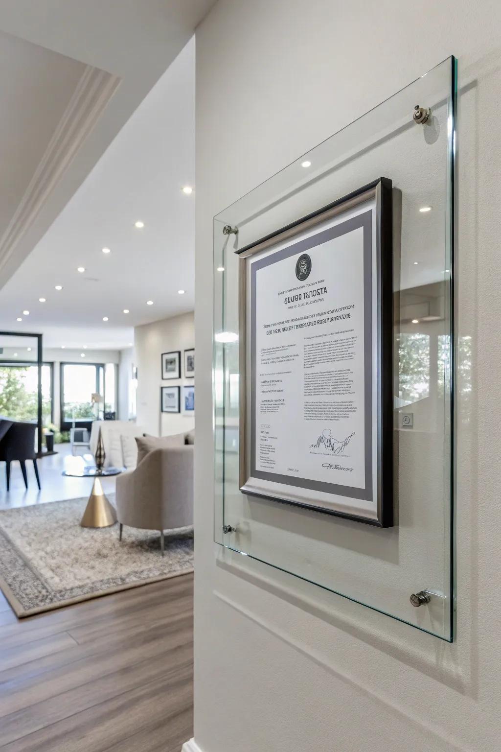 Go borderless for a modern and understated display that lets your certificate shine.