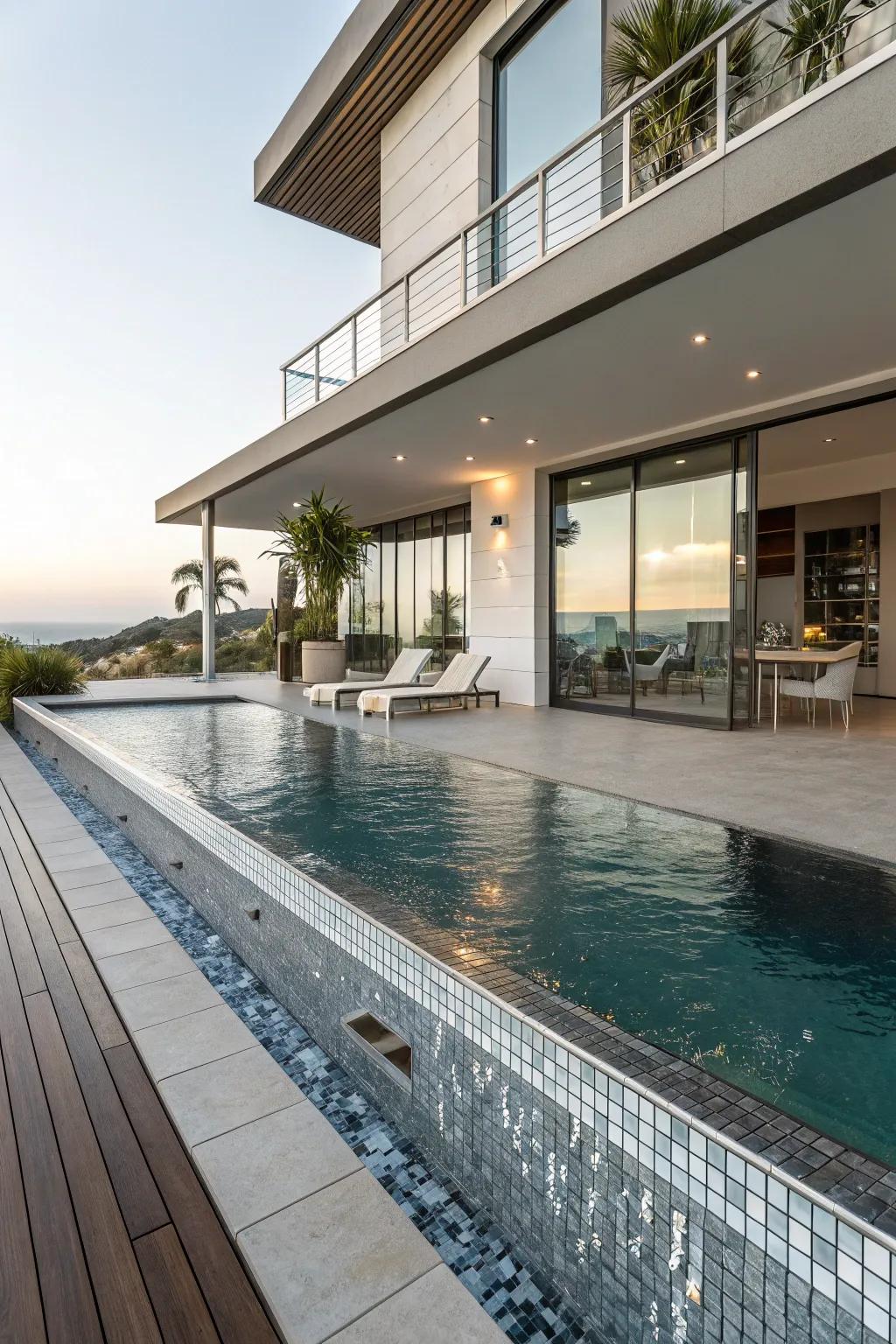 Metallic finishes introduce a hint of luxury and glamour.