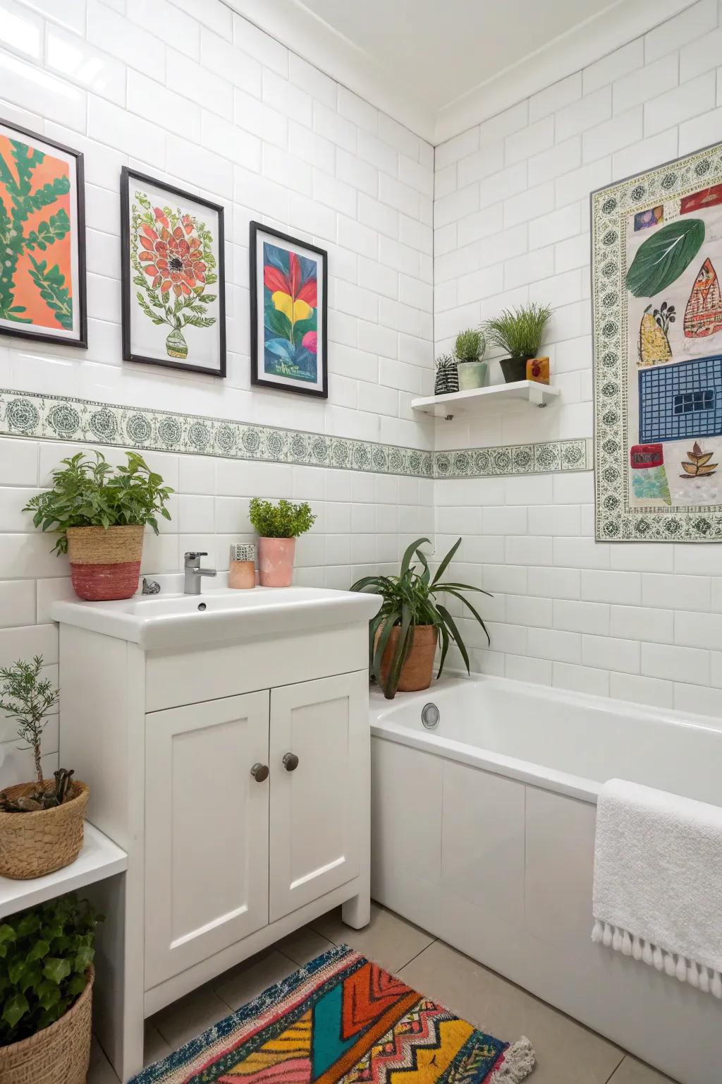 Accent details personalize the space.