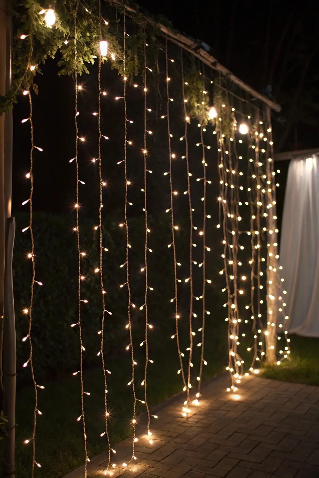 Craft a magical atmosphere using dreamy starry illumination.
