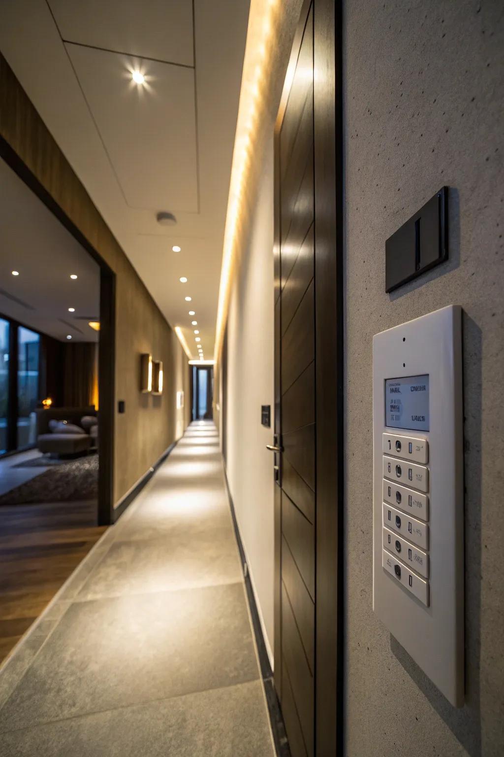 Dimmers empower you to govern the ambiance across slender hallways.