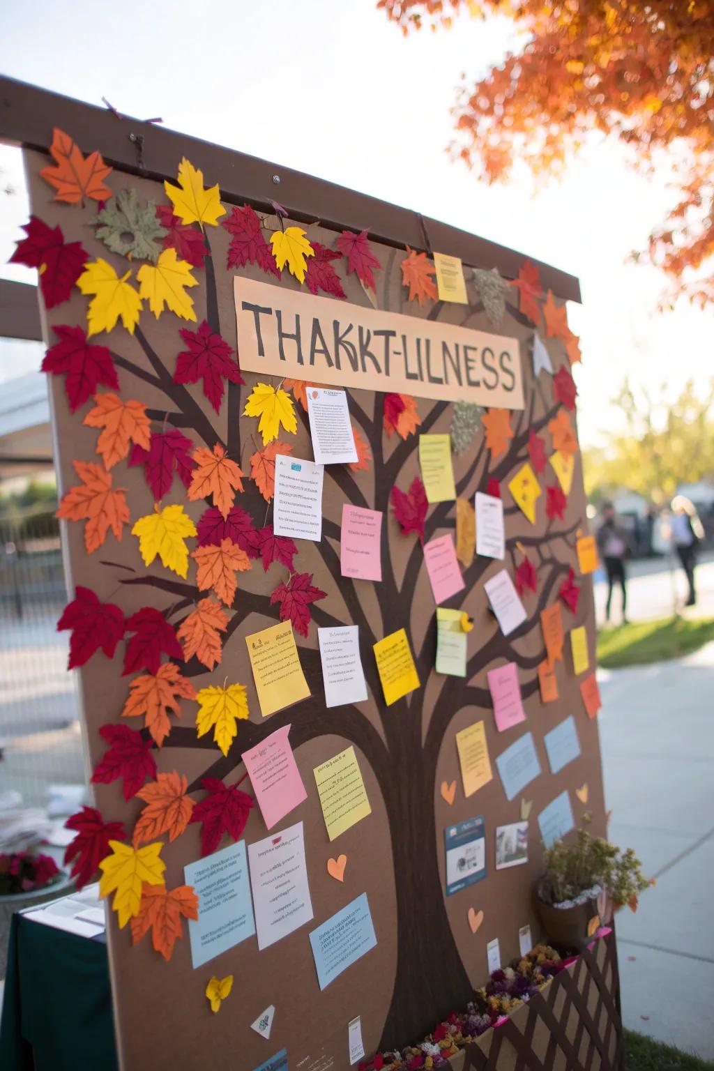 A 'Tree of Thanks' full of gratitude.