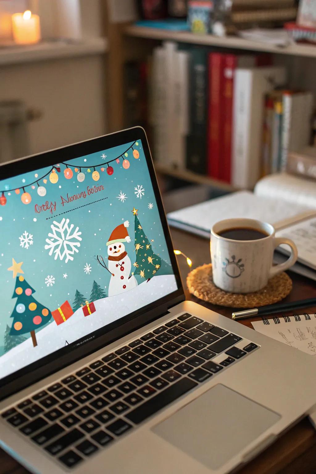 A holiday display image brings festive cheer to your digital space.