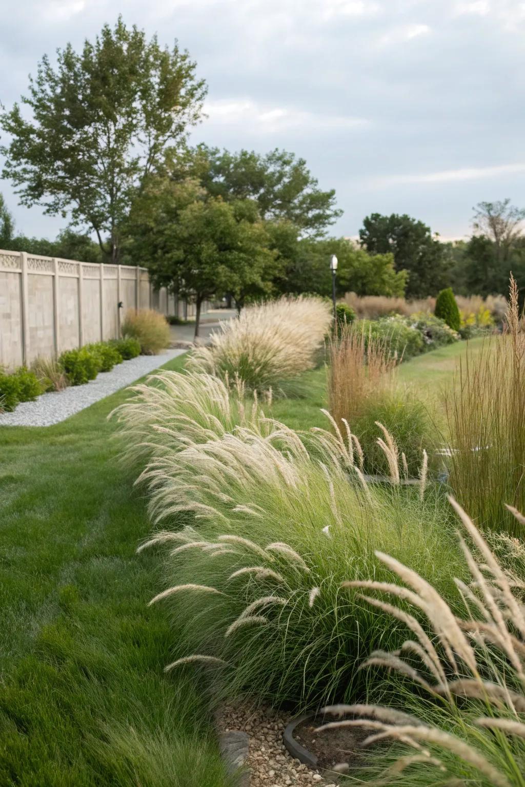 Ornamental grasses enrich small garden environments.