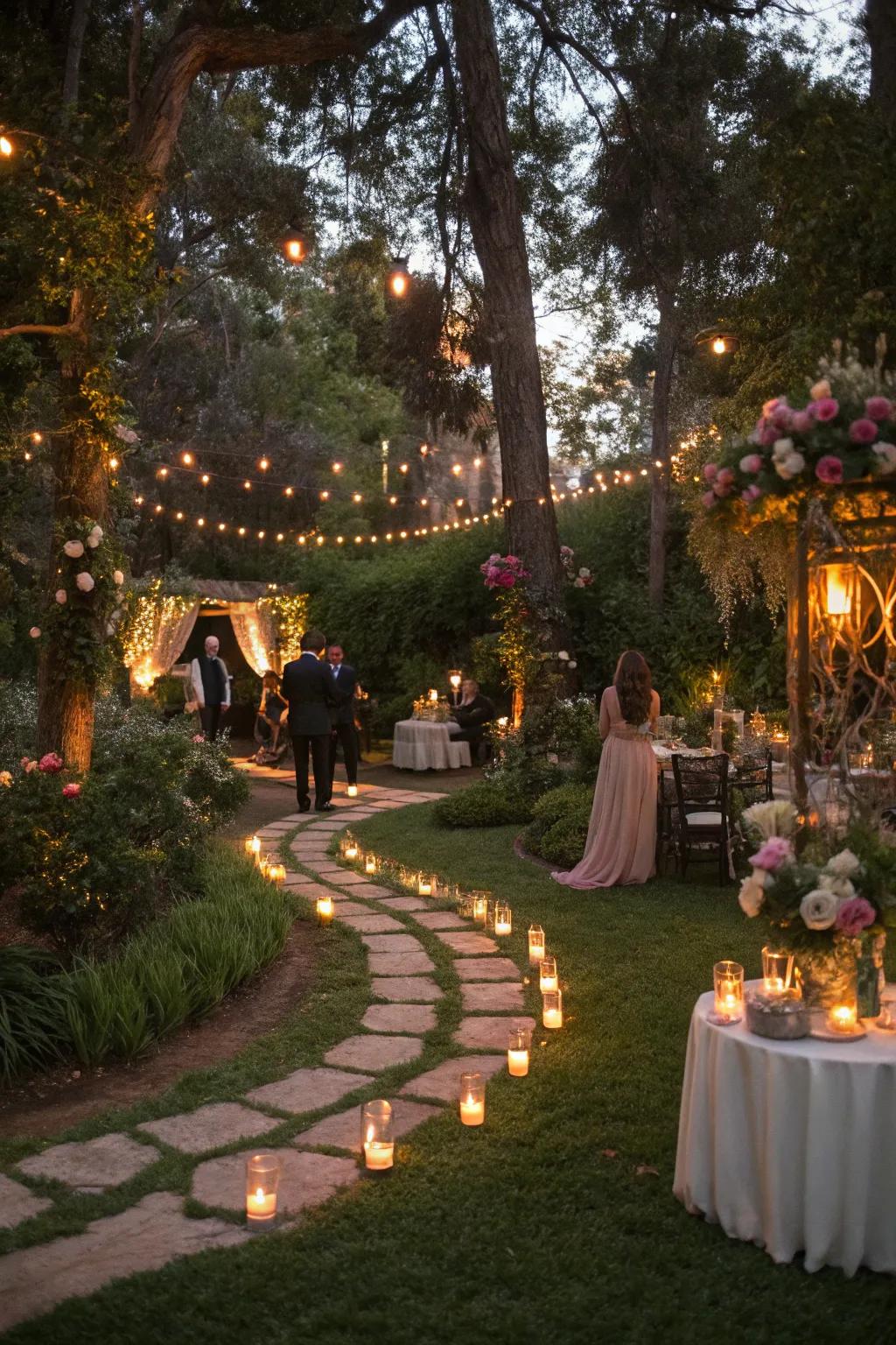 Step into a magical world with a mystical garden gathering.