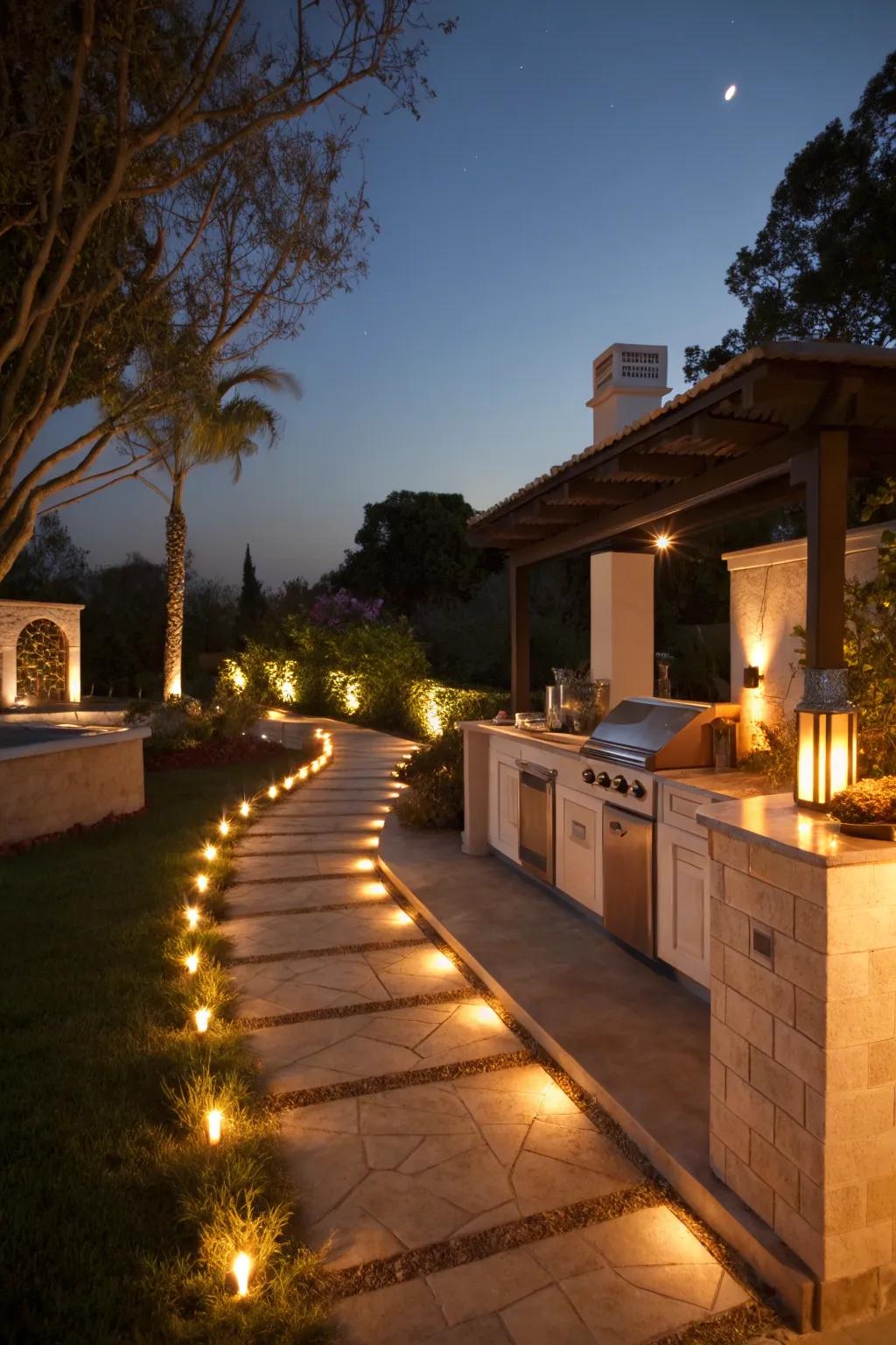 Pathway illumination ensures safety while improving the aesthetic.