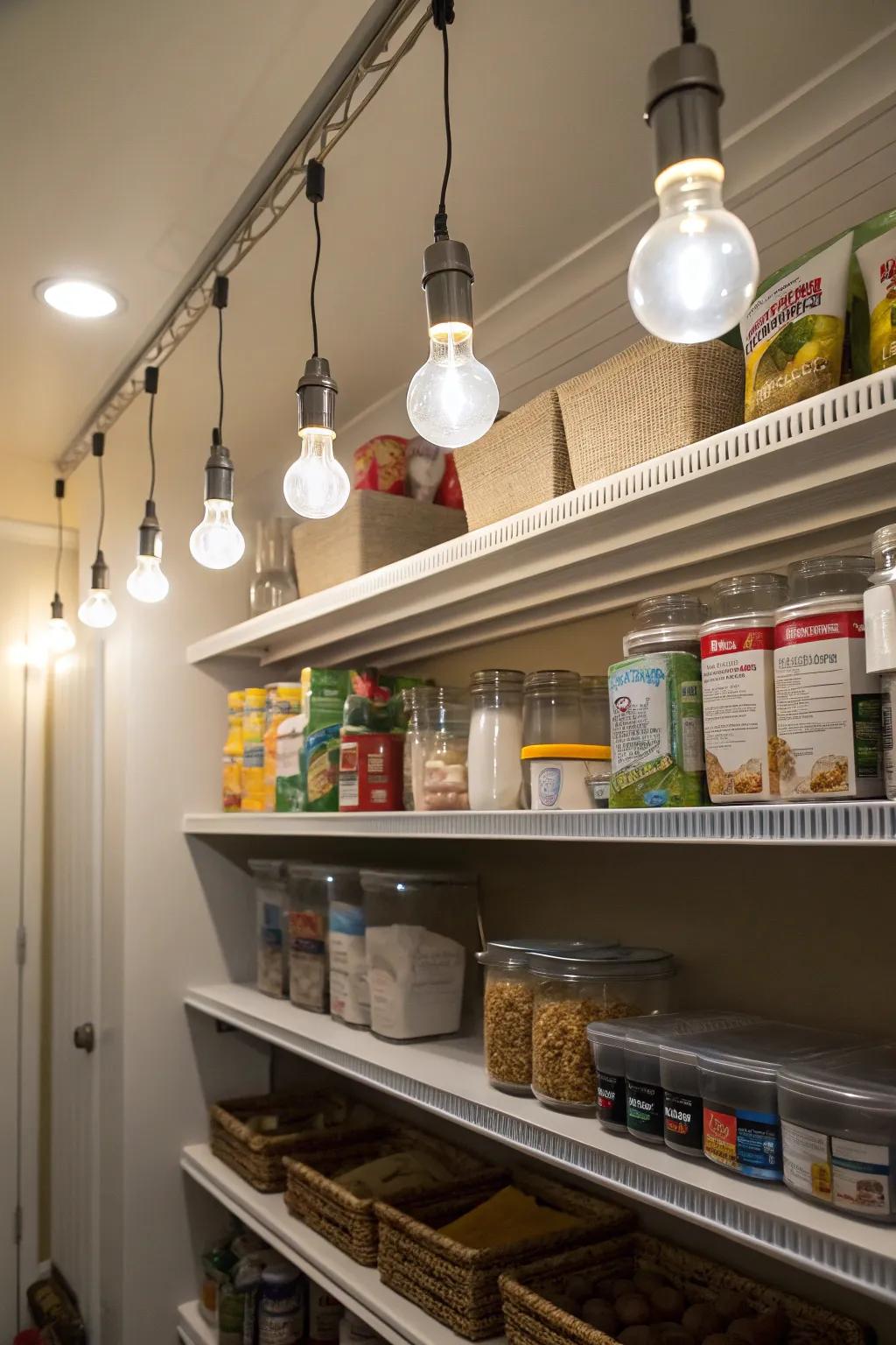 Battery-operated lights provide versatility.