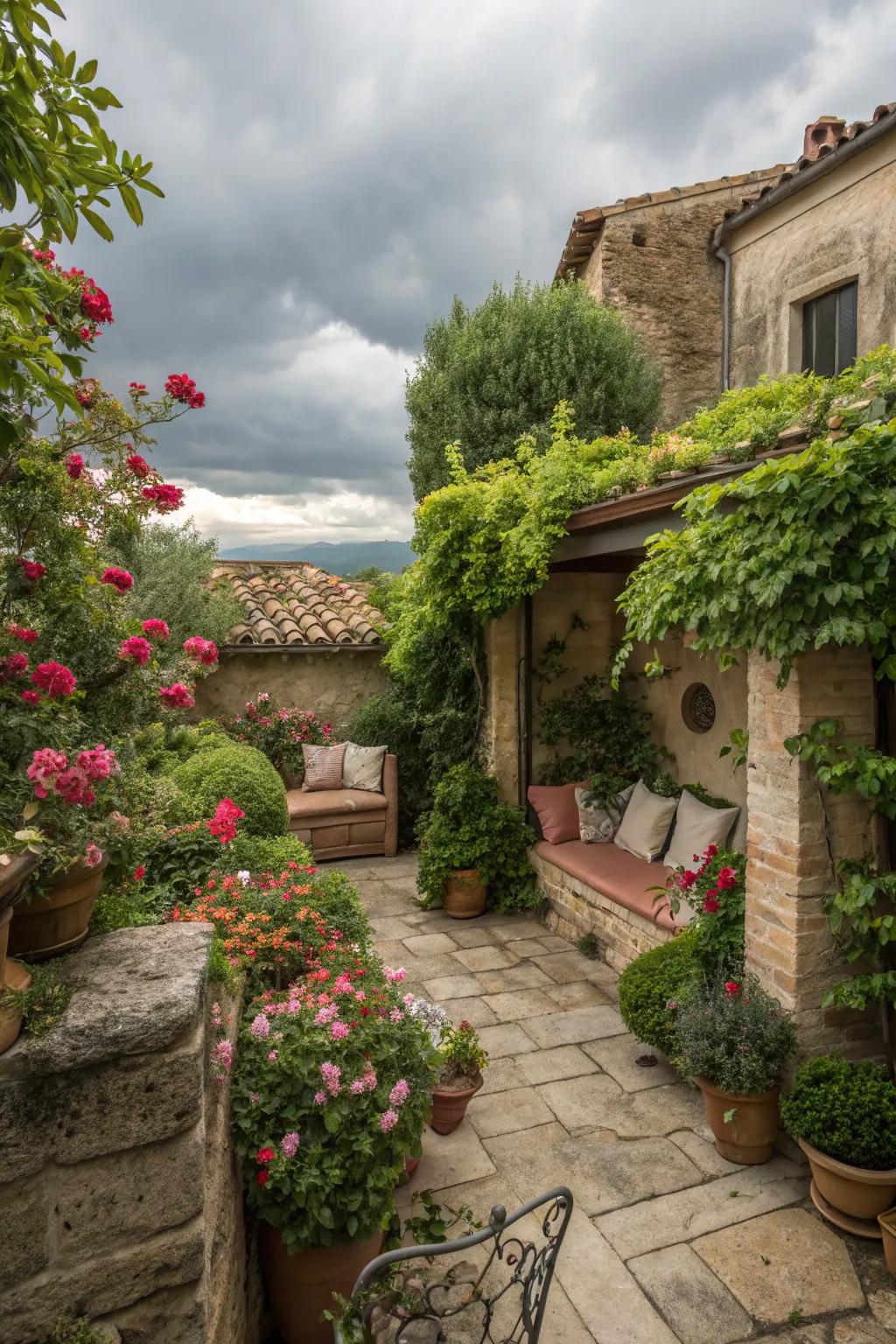 This secret garden nook provides a perfect hideaway.