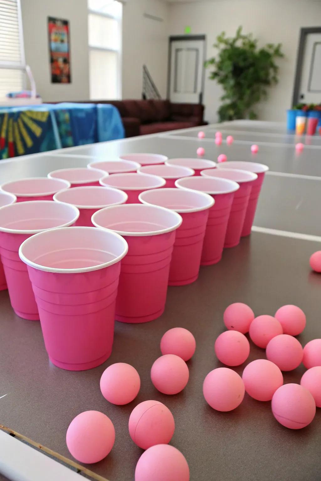 Rose bubbly toss contributes a lively and celebratory touch to the party.
