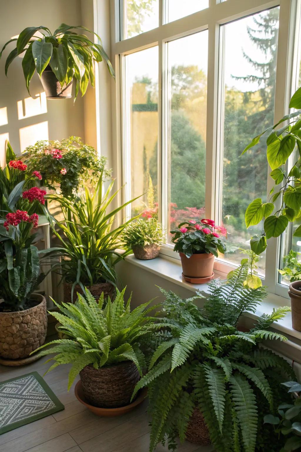 Natural light brings out the best in plants.