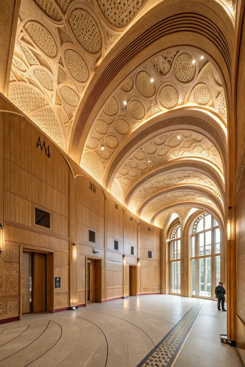 Laminated wood adds unique architectural details to enhance any room.