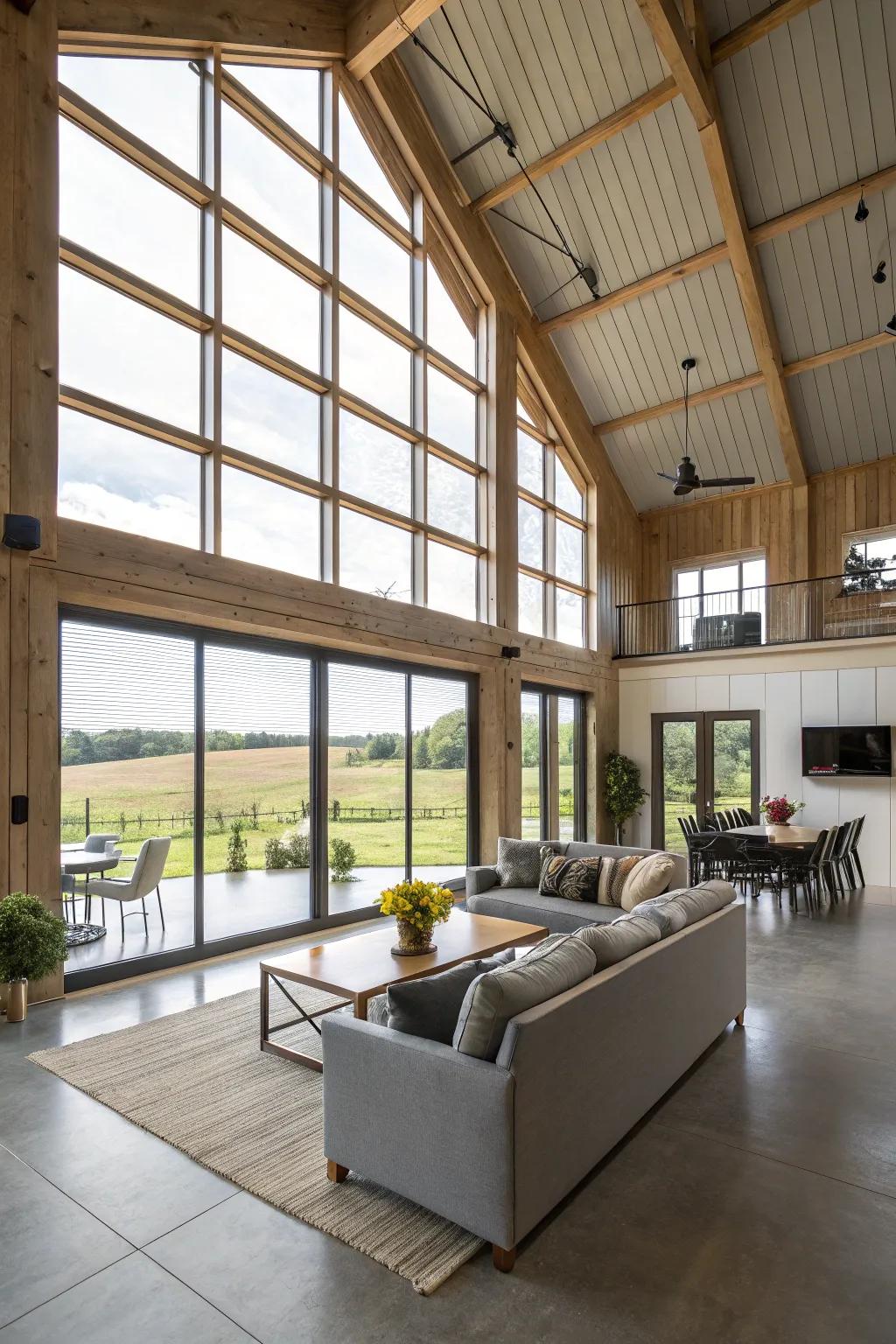 Realize the freedom of open concept design inside your pole barn.