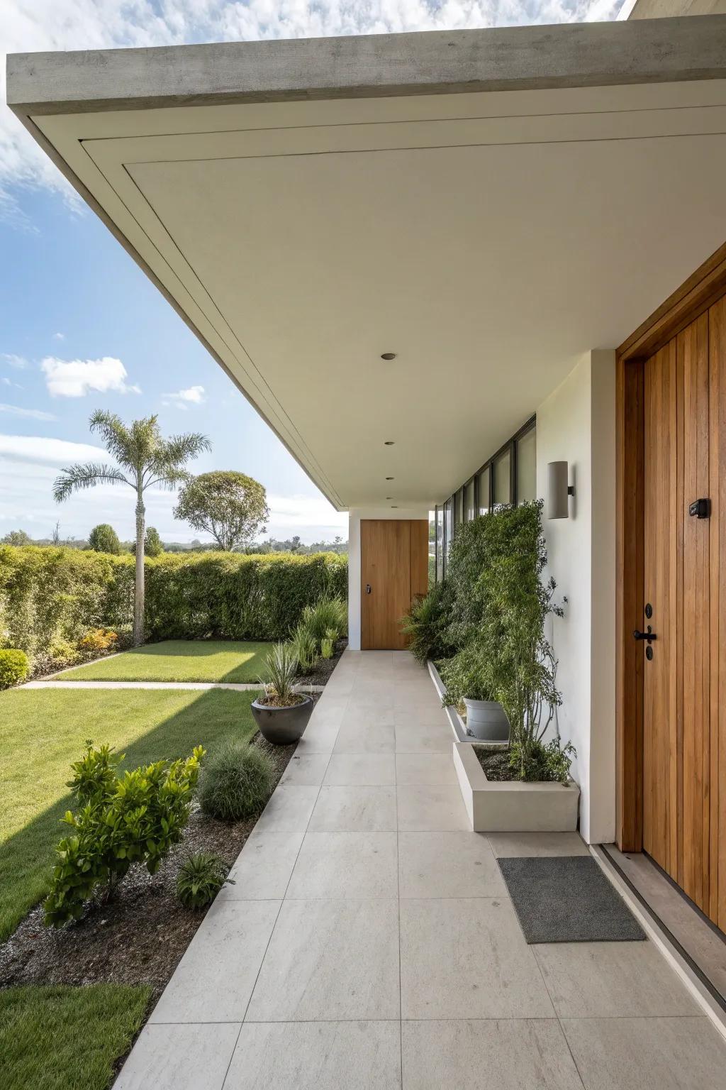 Sleek and modern thanks to a straight roof.