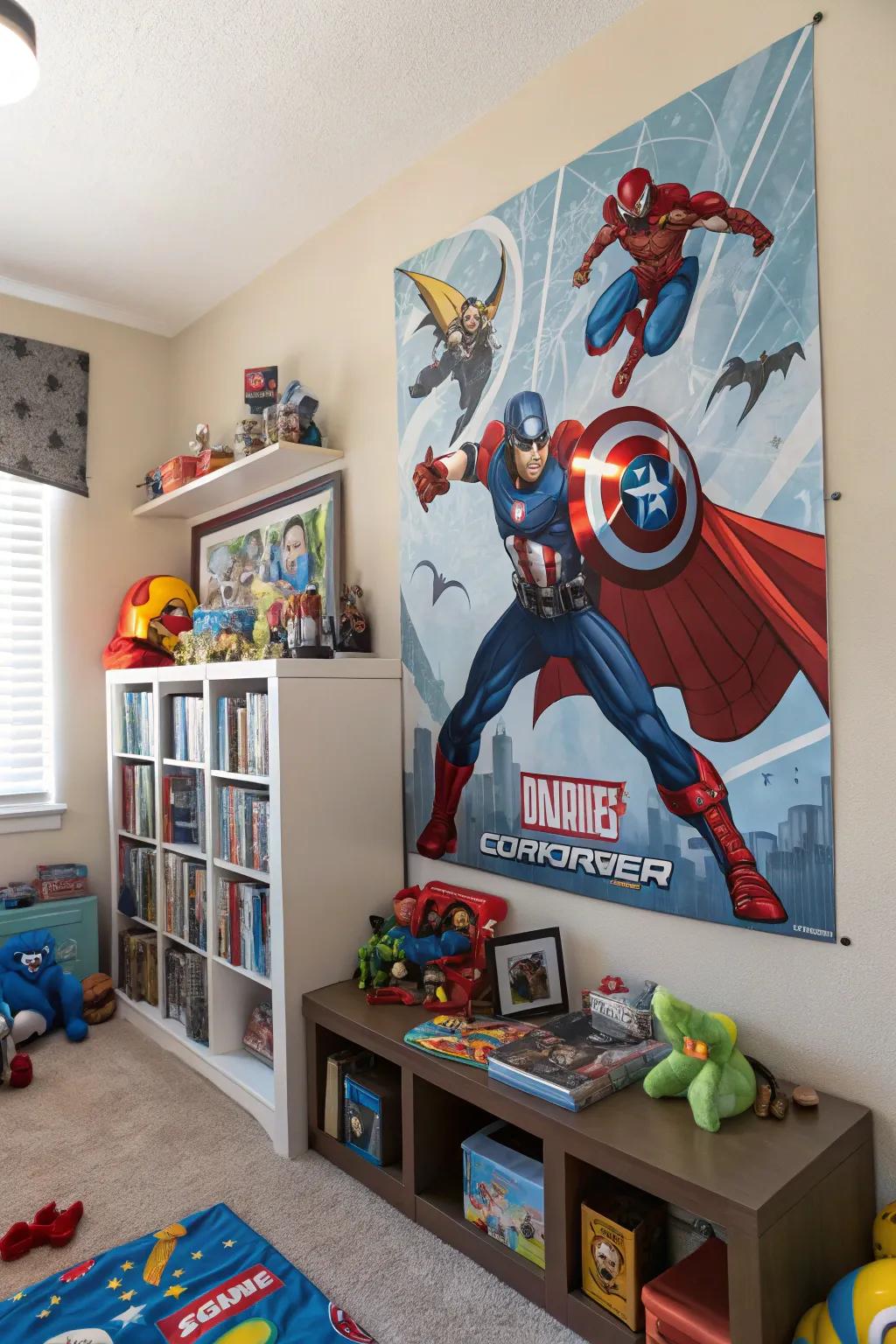 A superhero print that inspires courage and imagination.