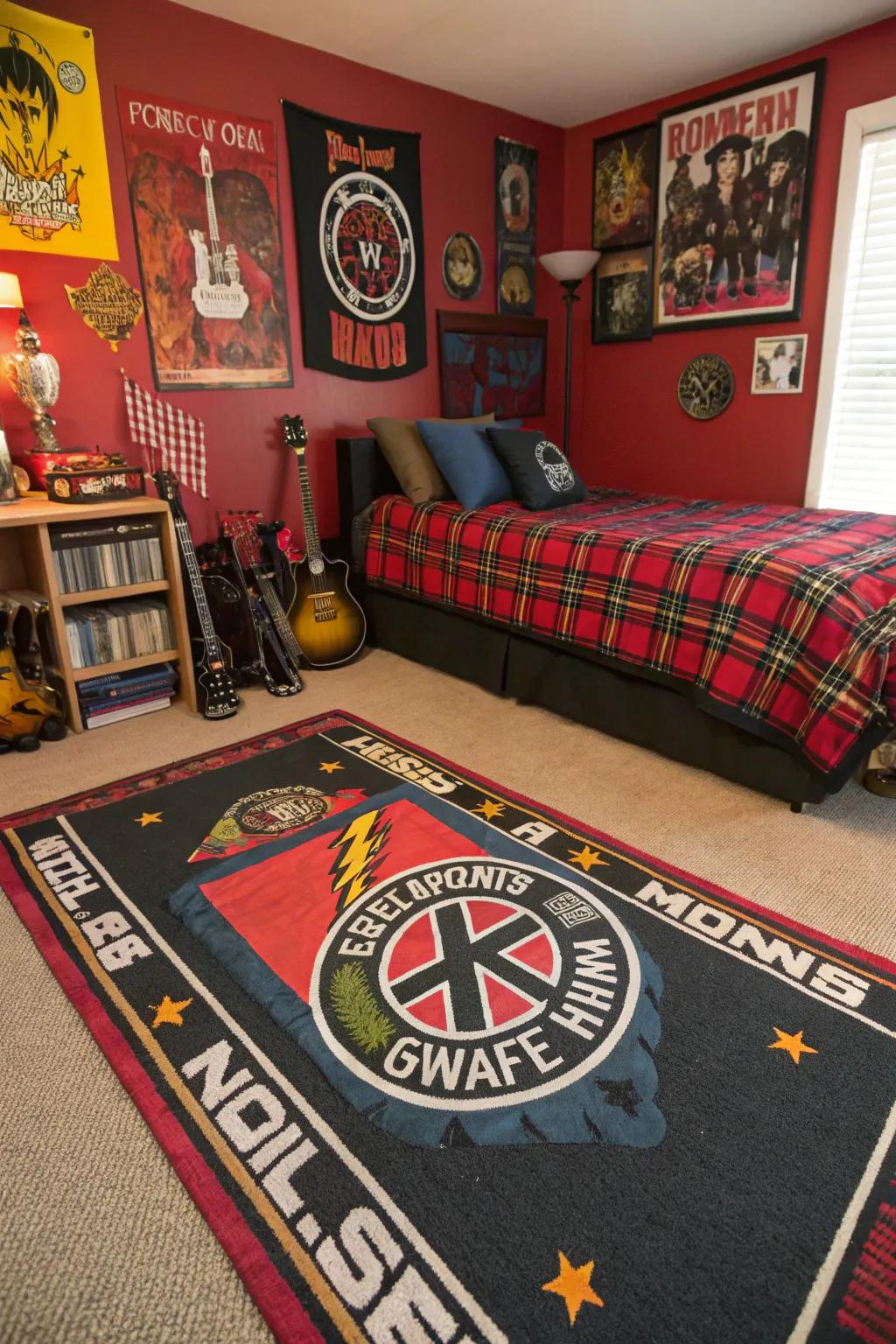 Create a style declaration with your rebellious-themed ground covering.