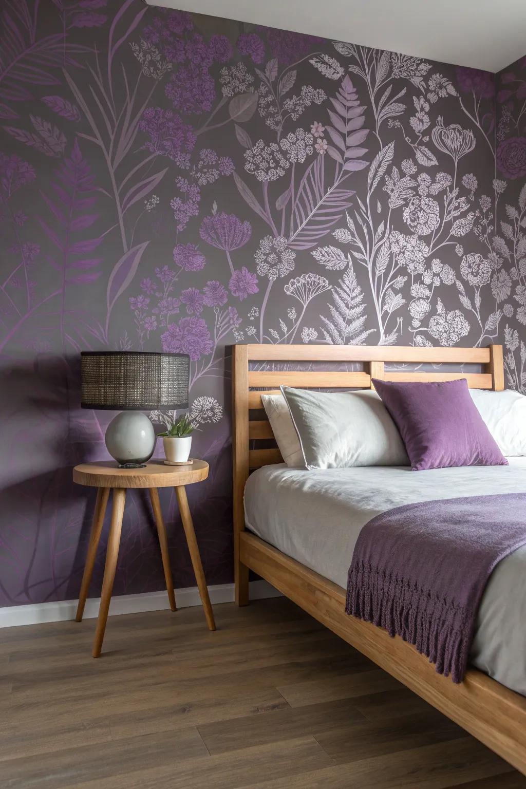 A striking wallpaper has the ability to alter the aesthetic of your bedroom by adding drama and intrigue.