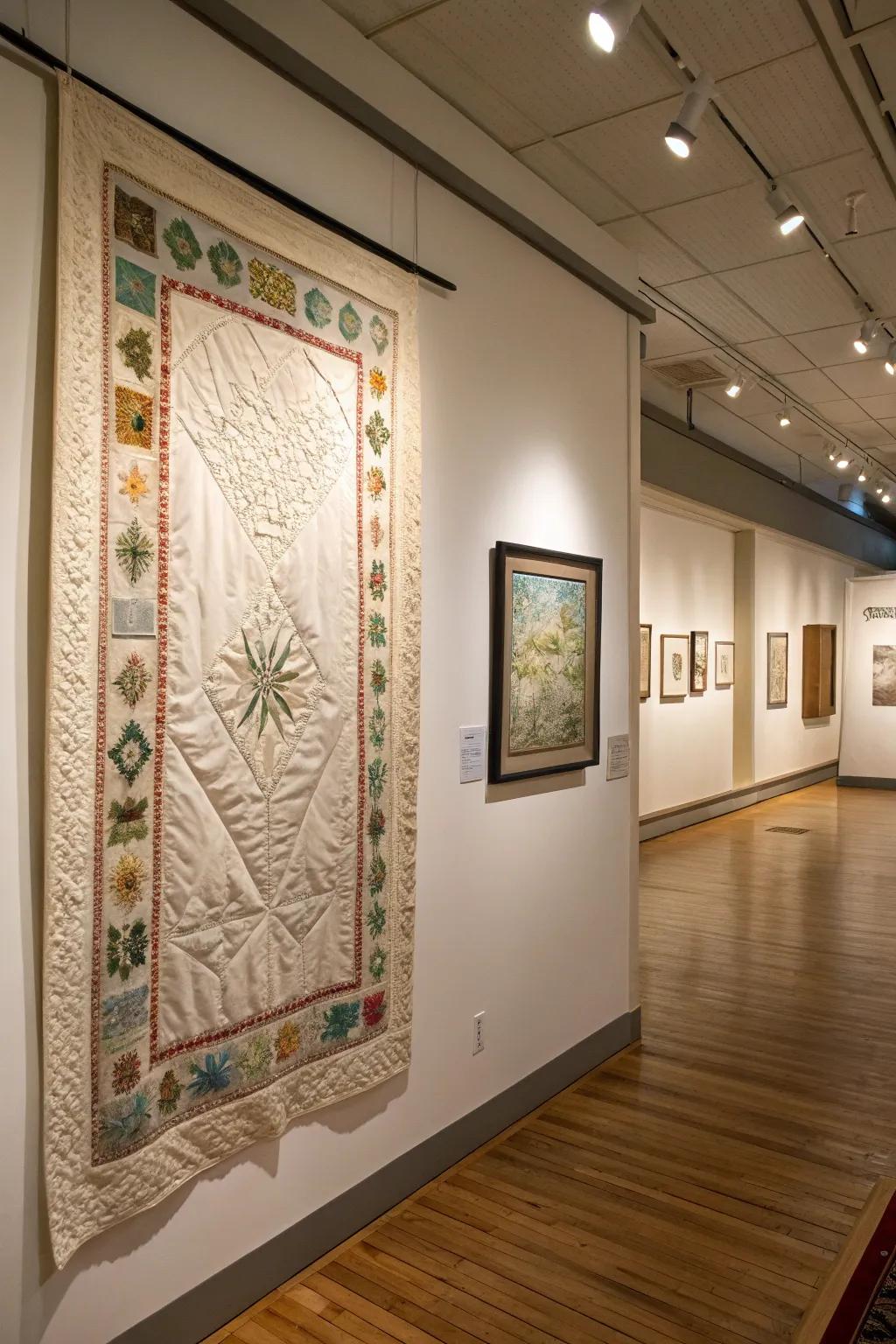 With an invisible binding, you can create the illusion of a frameless quilt.