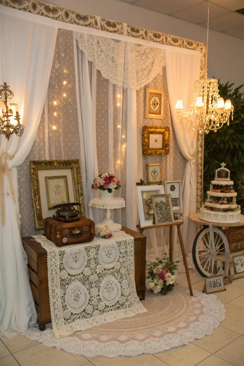 Vintage details add character and nostalgia to the party.