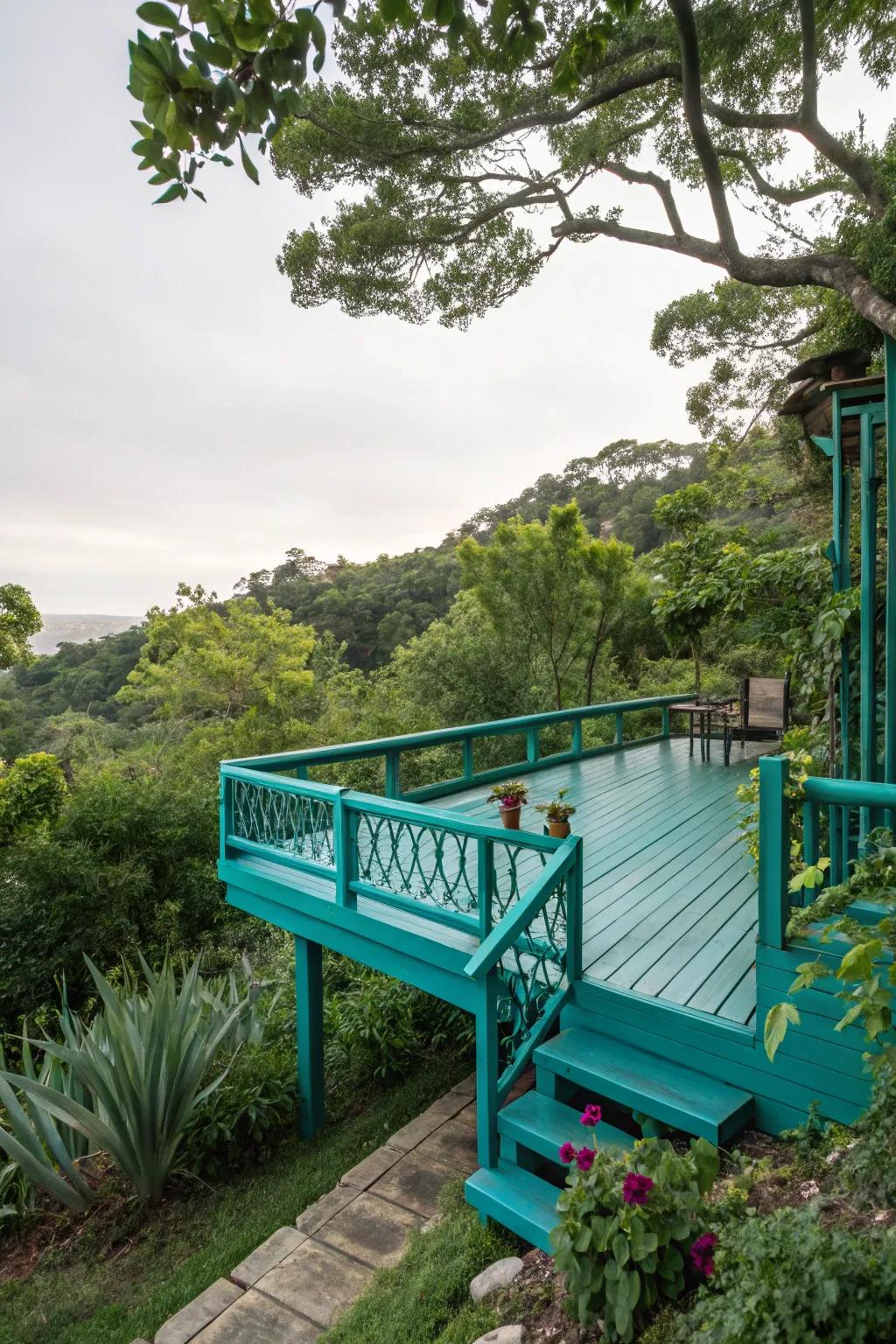 Make your deck notable with strong and vibrant colors.