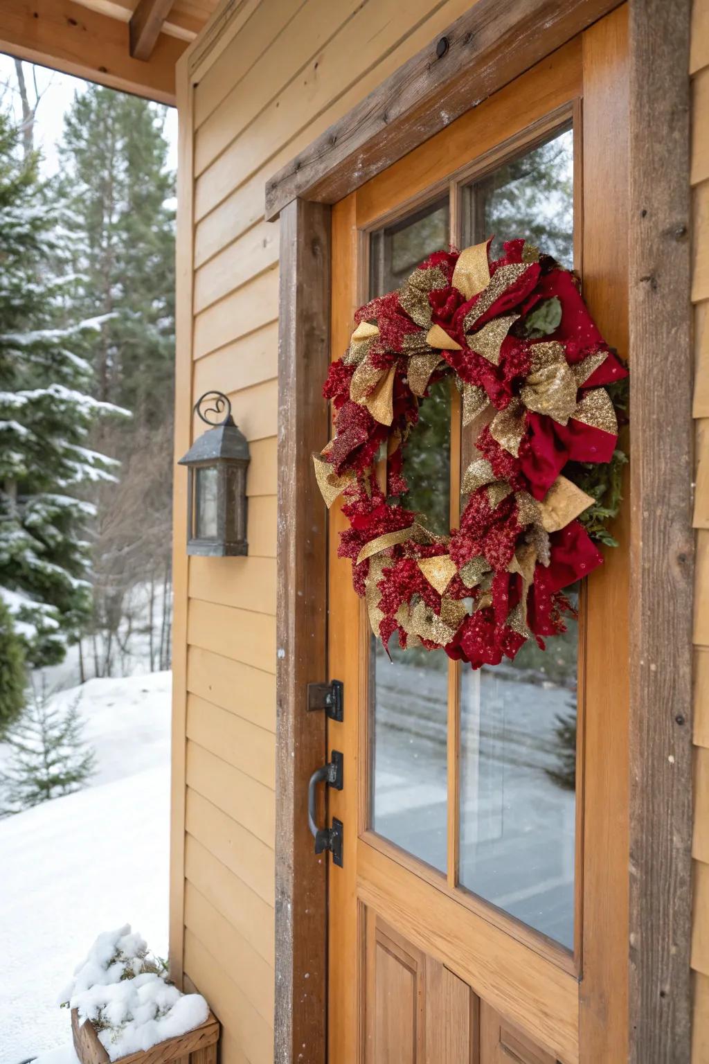 Warm festive charm featuring an inviting cottage aesthetic.