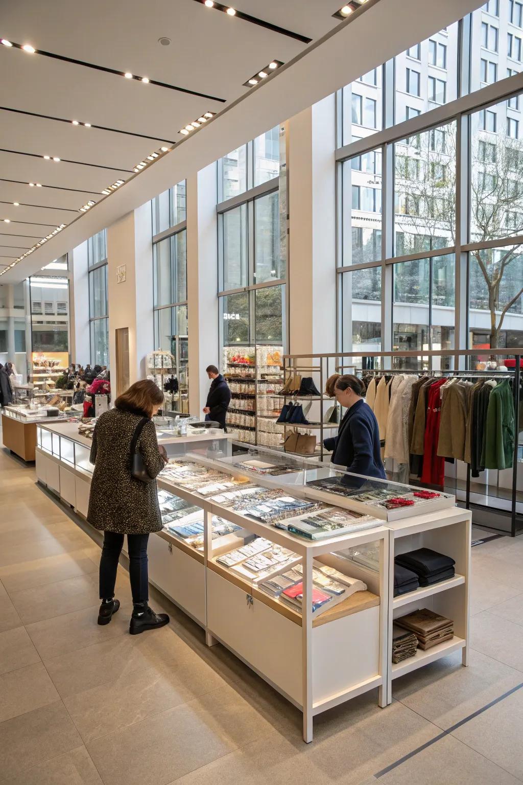 Adjustable displays allow for versatile and ever-changing store configurations.