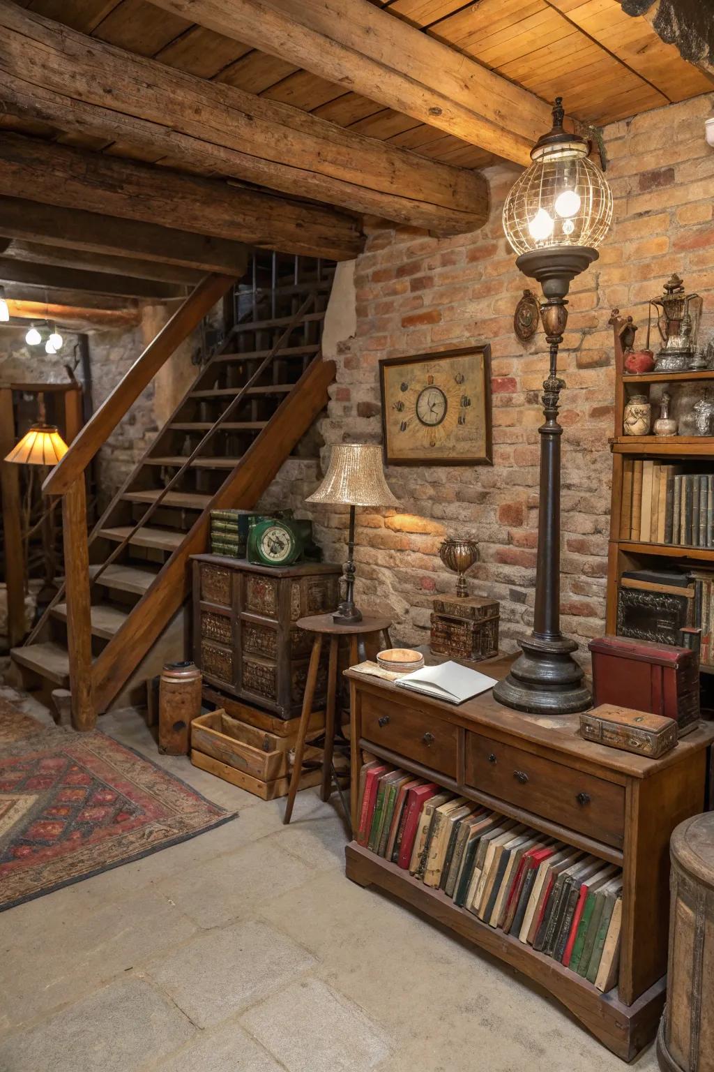 Vintage finds add history and charm to any space.